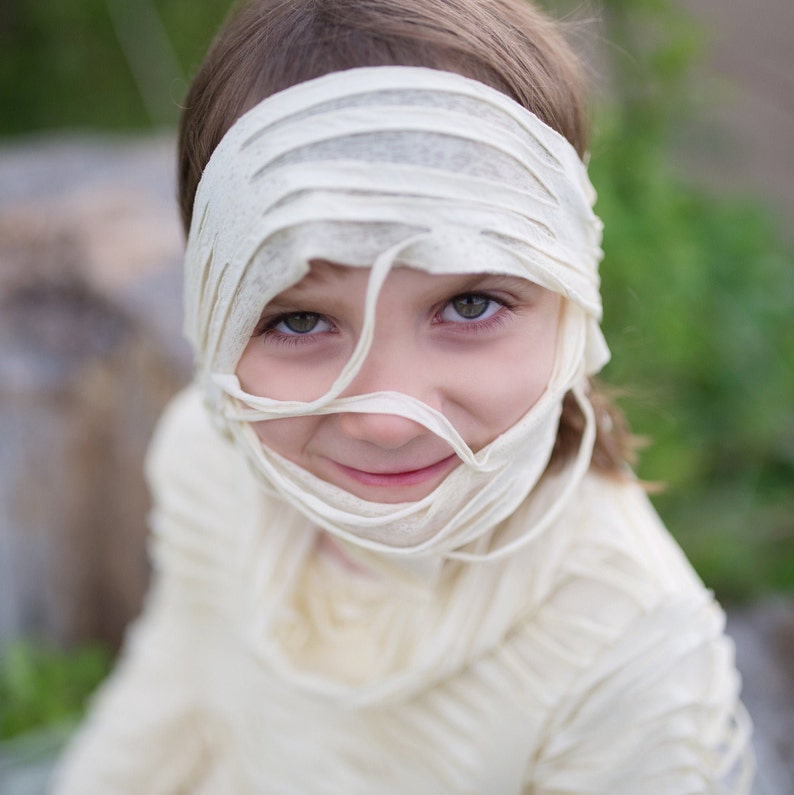 Mummy Costume with Skirt, pretend play dressup, kids dressup image 5