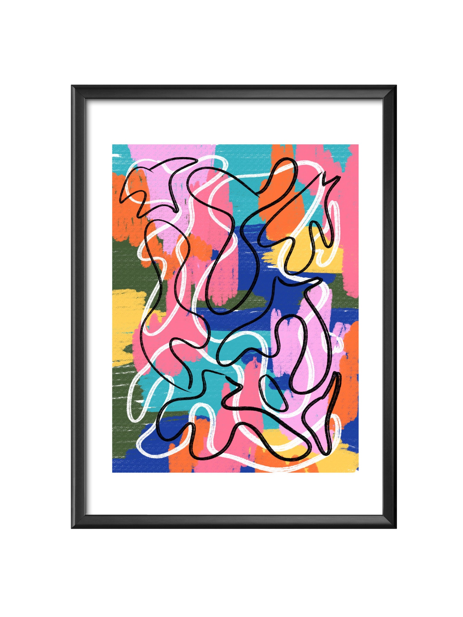 Pop Art Abstract Art Wall Art Home Décor Téléchargement Etsy