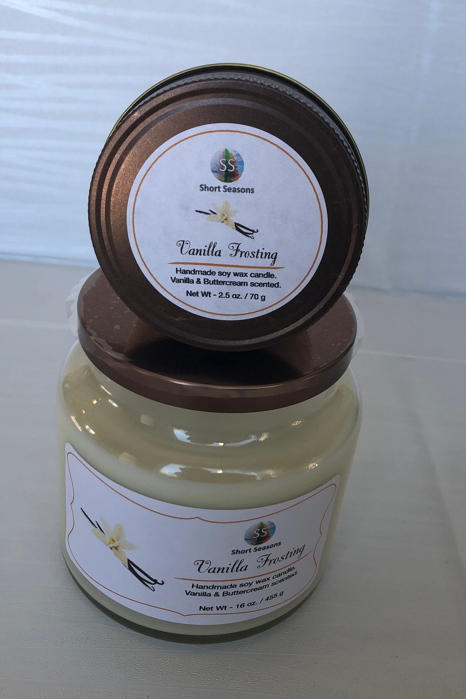 Vanilla Frosting Scented Small Soy Wax Candle Single Wick Etsy