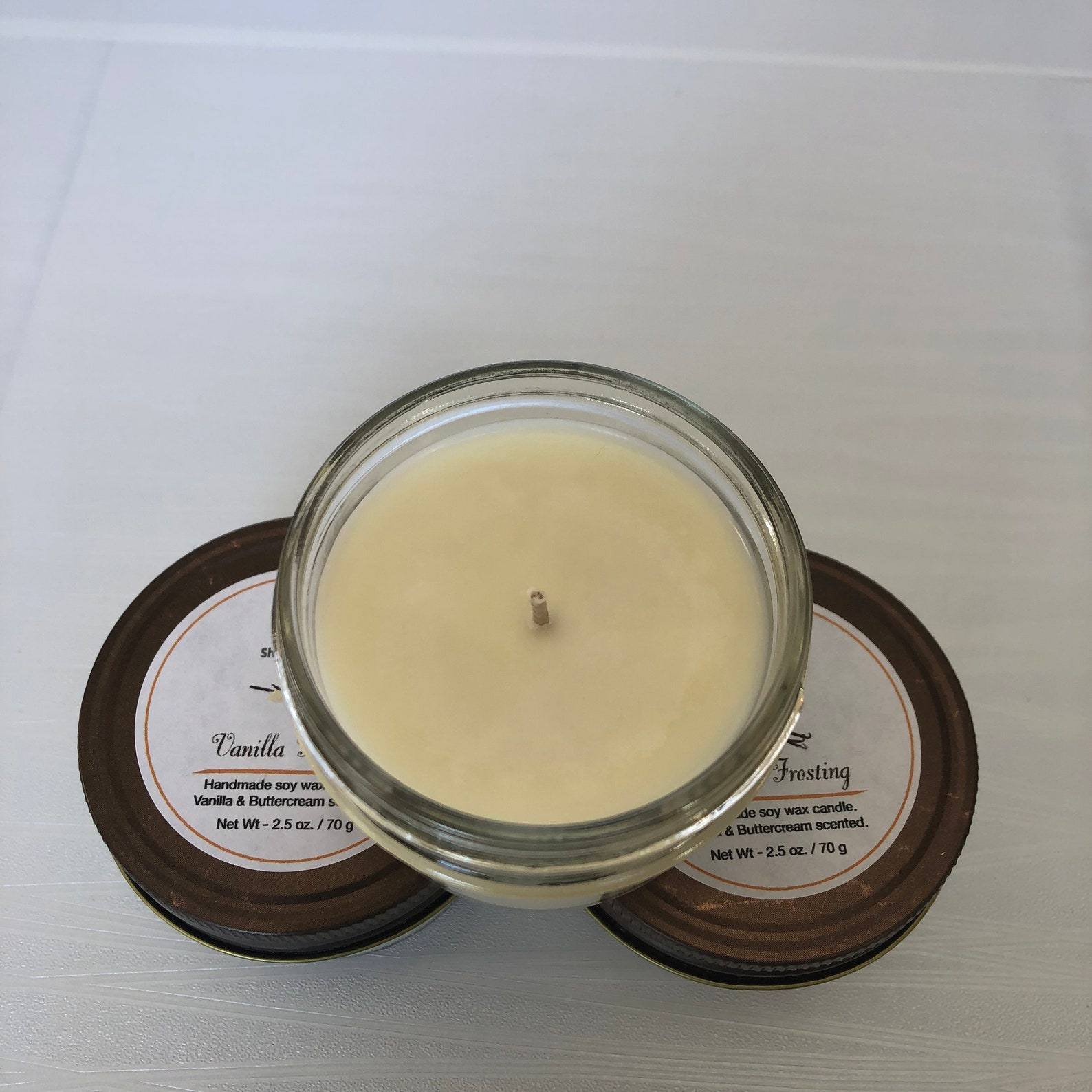 Vanilla Frosting Scented Small Soy Wax Candle Single Wick Etsy