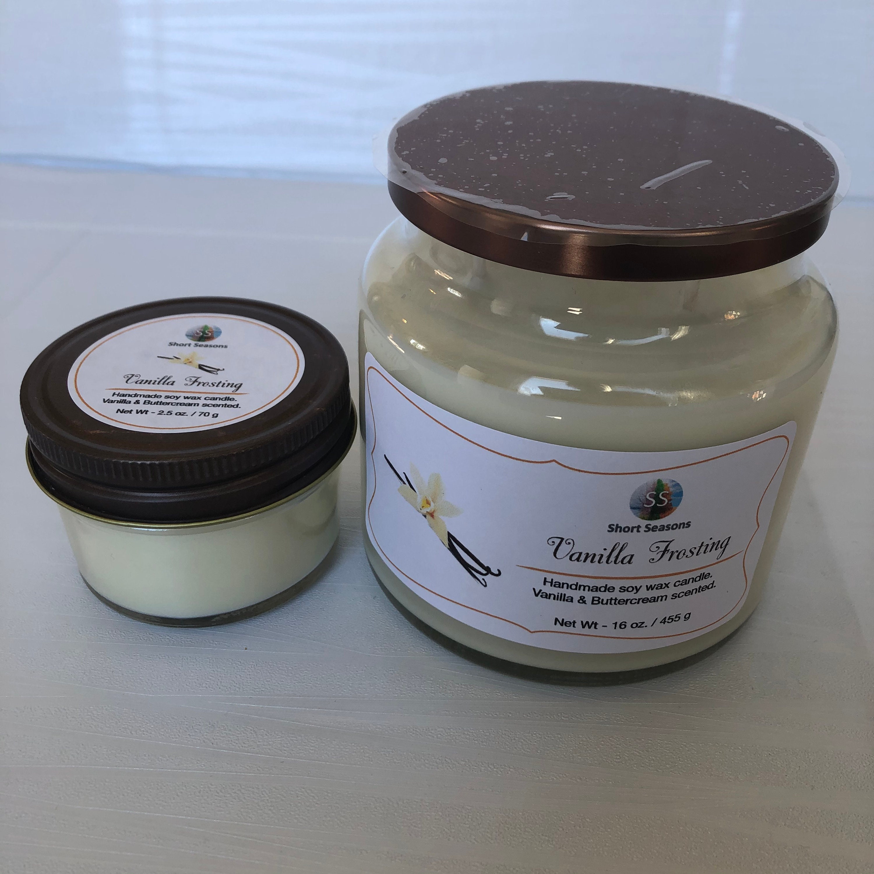 Vanilla Frosting Scented Small Soy Wax Candle Single Wick Etsy