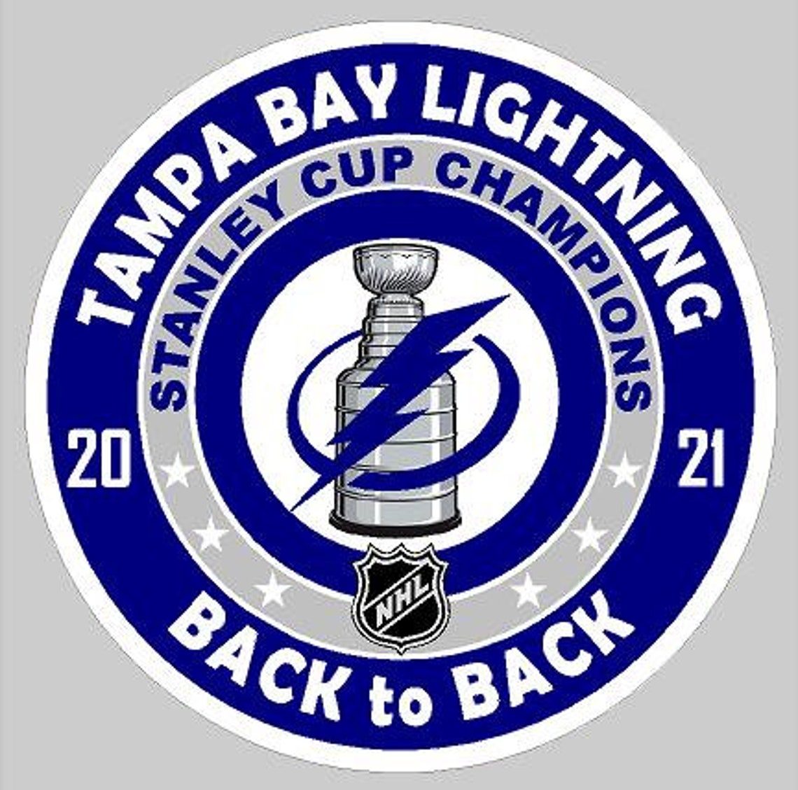 Tampa Bay Lightning Back to Back Window Sticker Etsy