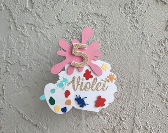 Art Party Cake Topper , Paint Art Party, Rainbow Party Decorations, Art Birthday Decorations, Painting Art Splat.