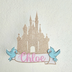 Princess cake topper ,Disney Princess cake topper ,Princess cake decor, Castle cake topper , Baby shower,vCinderella topper