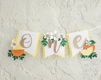 Lemon High Chair Banner,Lemon One high Chair Banner,Lemonade First Birthday,Lemon Party,Lemonade Cake Smash Cake,Lemon Cake Topper