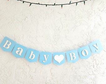 Baby Boy Banner, Baby Shower Banner, Baby Boy Announcement, Baby Shower Decor.