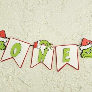 Grinch High Chair Banner,grinch Banner,grinch Happy Birthday - Etsy