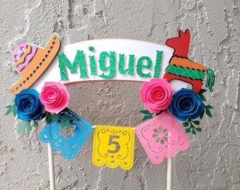 Décoration de gâteau fiesta, décoration Cinco de Mayo, fiesta party, décoration de gâteau coco, décoration de gâteau de fleurs, gâteau d'anniversaire
