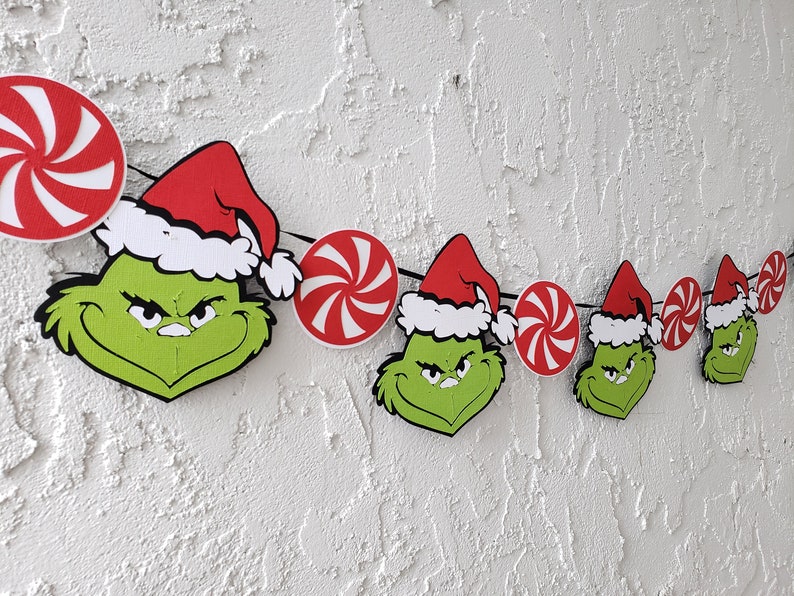 Grinch Banner Grinch Garland Grinch Christmas Decor - Etsy