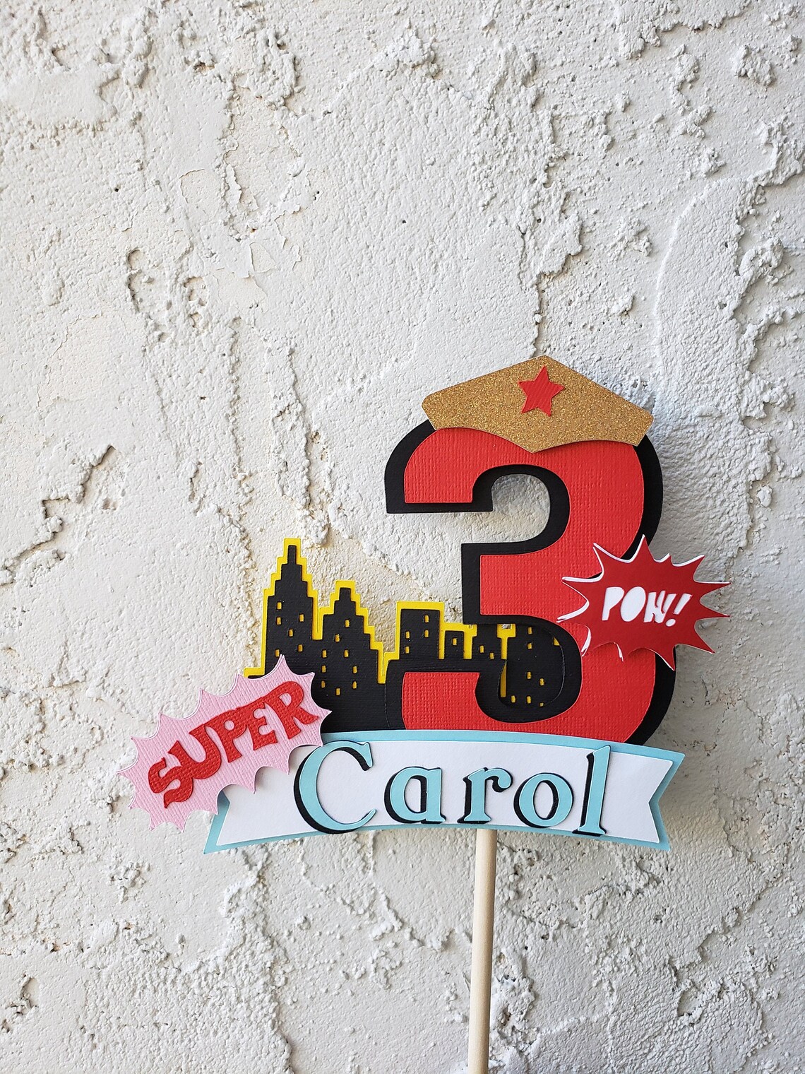 SUPERHERO Cake Topper SUPERGIRL Cake Topper Customized With Etsy