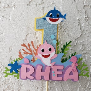 Baby shark cake topper,under water cake topper,cake topper