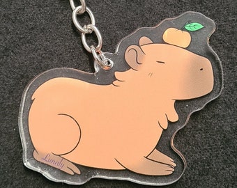 Schattige capibara-sleutelhanger van acryl