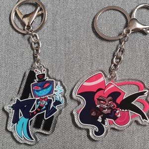 Hazbin Hotel The Vs Keychains - Fanart
