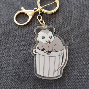 Cute opossum keychain