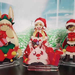 Made in Abyss Nanachi Riko Reg and Mitty Christmas Acrylic Standee