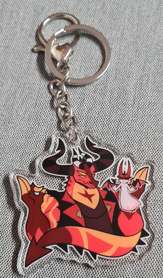 Helluva Boss Satan and Yogirt Keychain - Fanart - Etsy