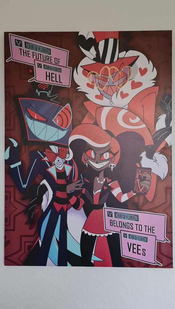 Helluva Boss the Vees Portrait - Vox Valentino Velvette - Fanart