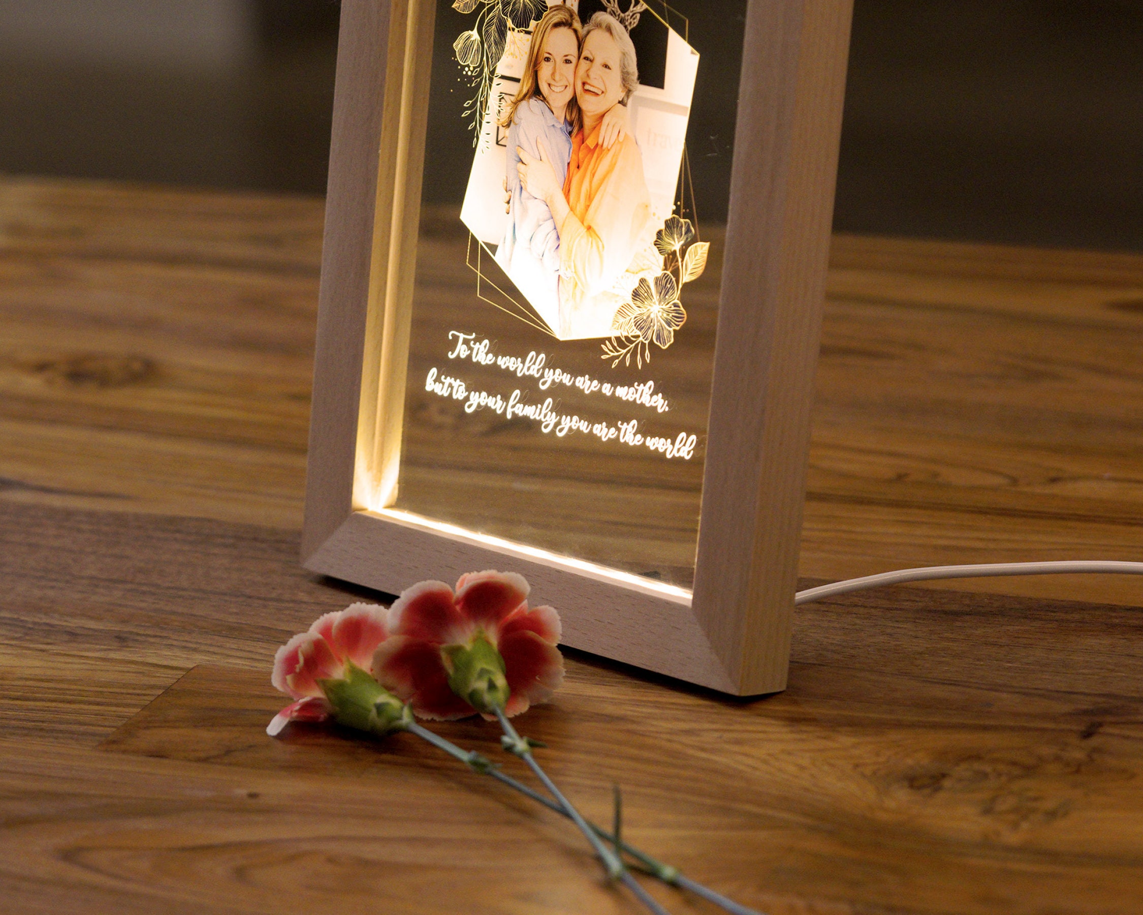 Personalized Light Up Picture Frame Personalized Frame Etsy