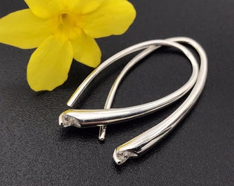 Minimalistiska örhängen i 925 sterlingsilver, hängande örhängen, present till mors dag