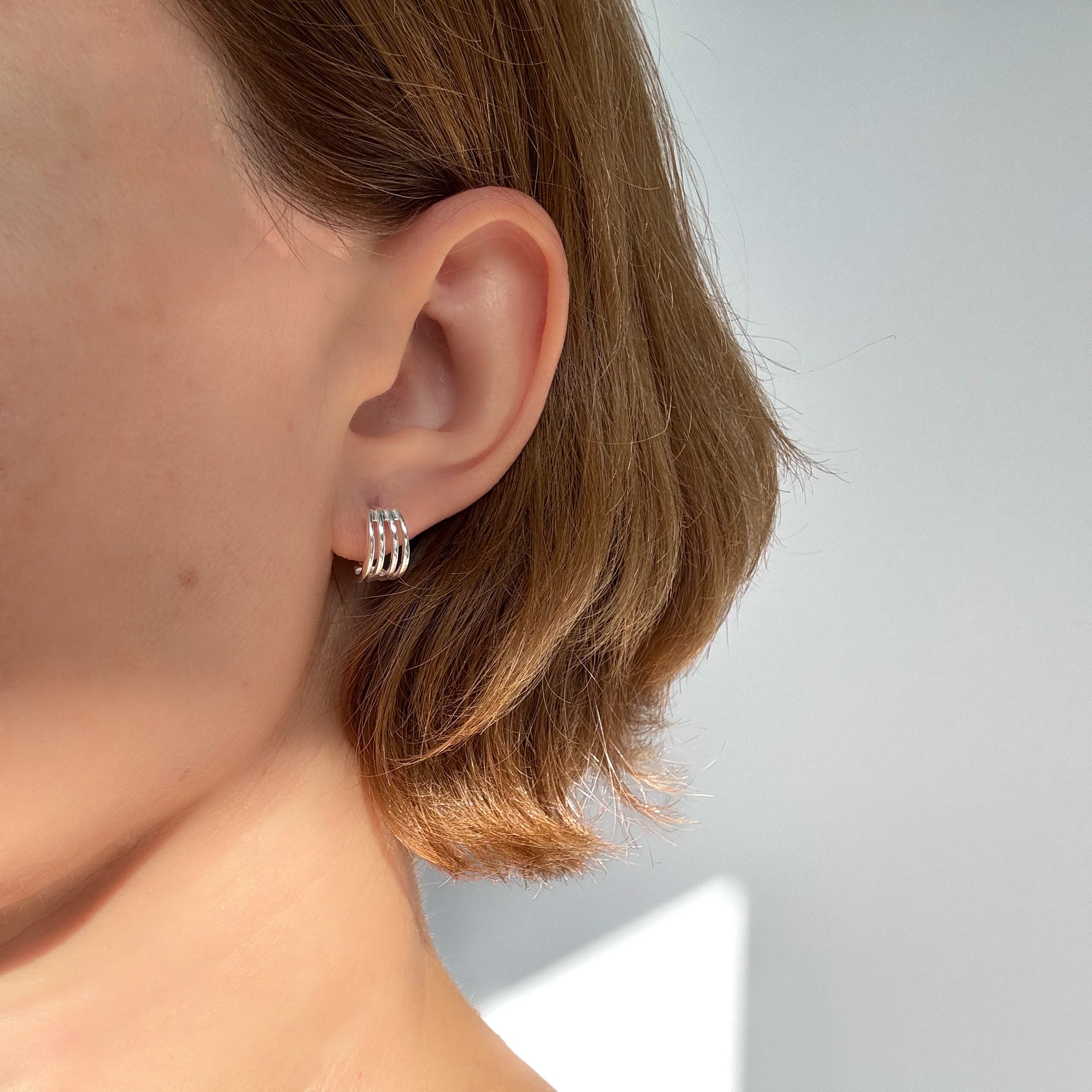 Minimalist 925 Sterling Silver Hoop Earrings,sterling Silver