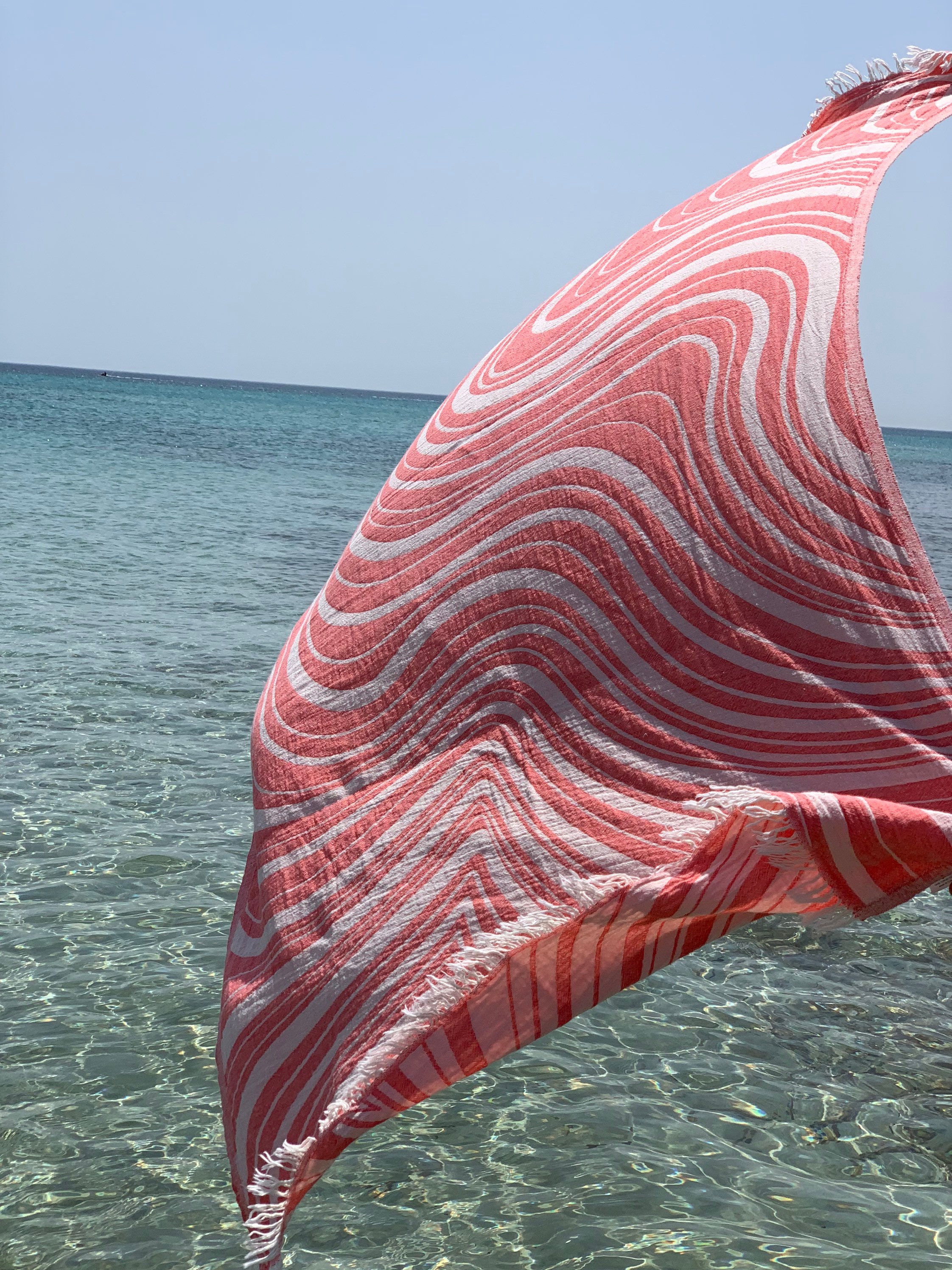 WAVES Turkish Towel Peshtemal Bath SPA Beach Hammam 100% Cotton 