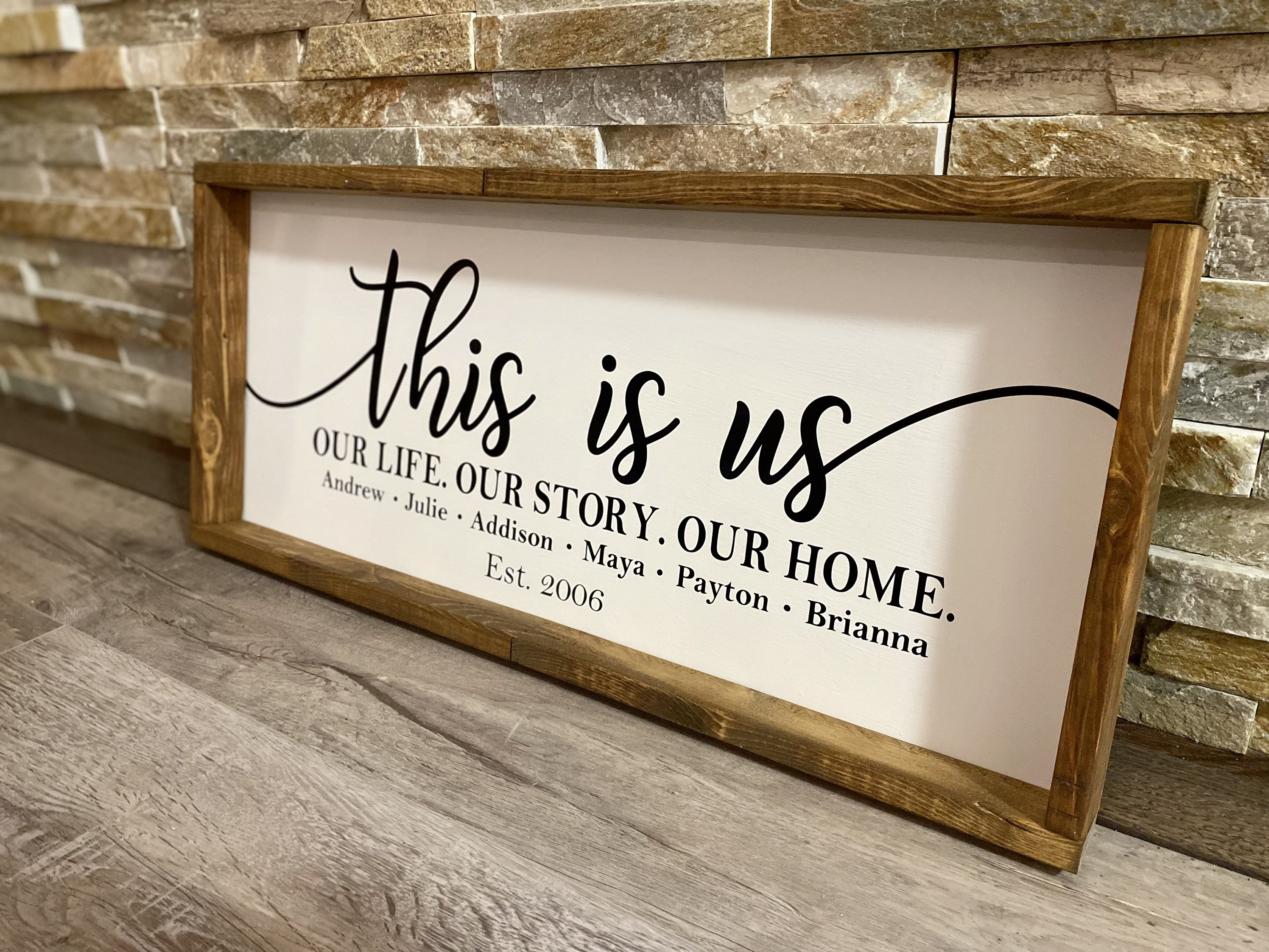 This is Us/ Wood Sign/ Custom Wood Sign/ Family Sign/ Farmhouse/ Rustic ...