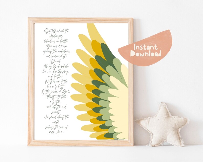 St Michael Prayer, Christian Art, Prayer Art, Christian Nursery, Home