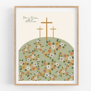 He is Risen Easter Print Quote, Easter Print, Easter Decor, Spring Wall Art, Easter Card Download, Easter Printable Wall Art Home Decor, Art
