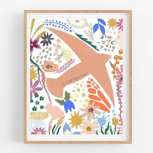 Holy Spirit Print, Boho Decor, Christian Nursery, Catholic Art, Confirmation Gift, Baptism Gift, Printable Gift, Art Printable, Wall Art