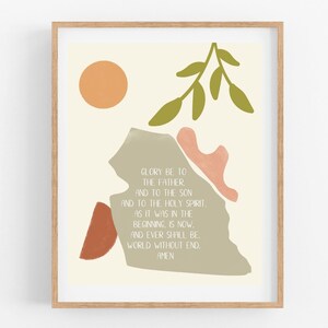 Glory Be Print, Christian Art, Prayer Art, Christian Nursery, Home ...