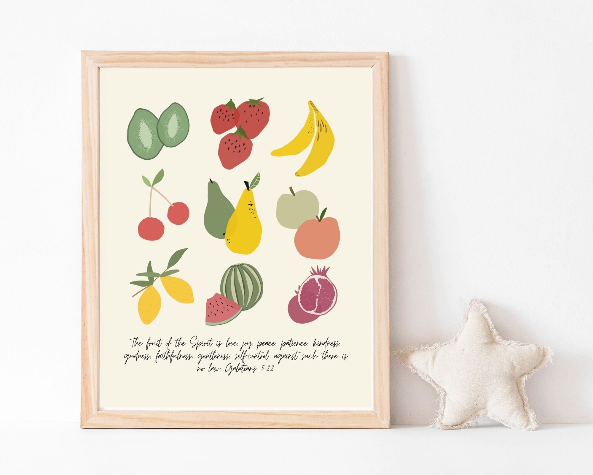 Fruit of the Spirit Wall Art Fruits of the Spirit Prints Etsy