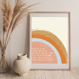 Glory Be Print, Christian Art, Prayer Art, Christian Nursery, Home ...