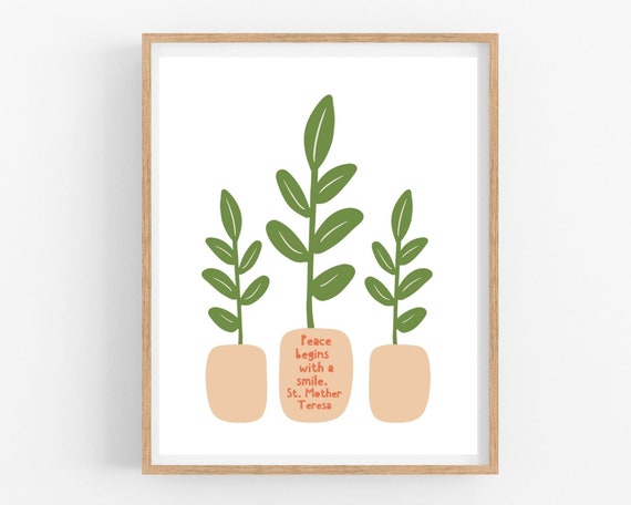 Mother Teresa Saint Quotes Art Printable Digital Download | Etsy