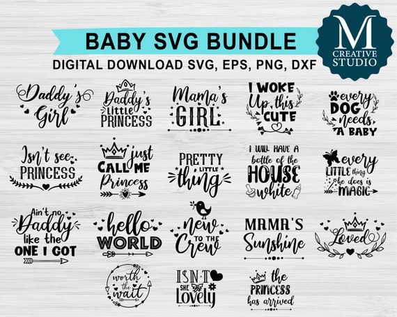 Download Baby SVG Bundle Baby Baby svg Baby Quote Bundle Newborn | Etsy