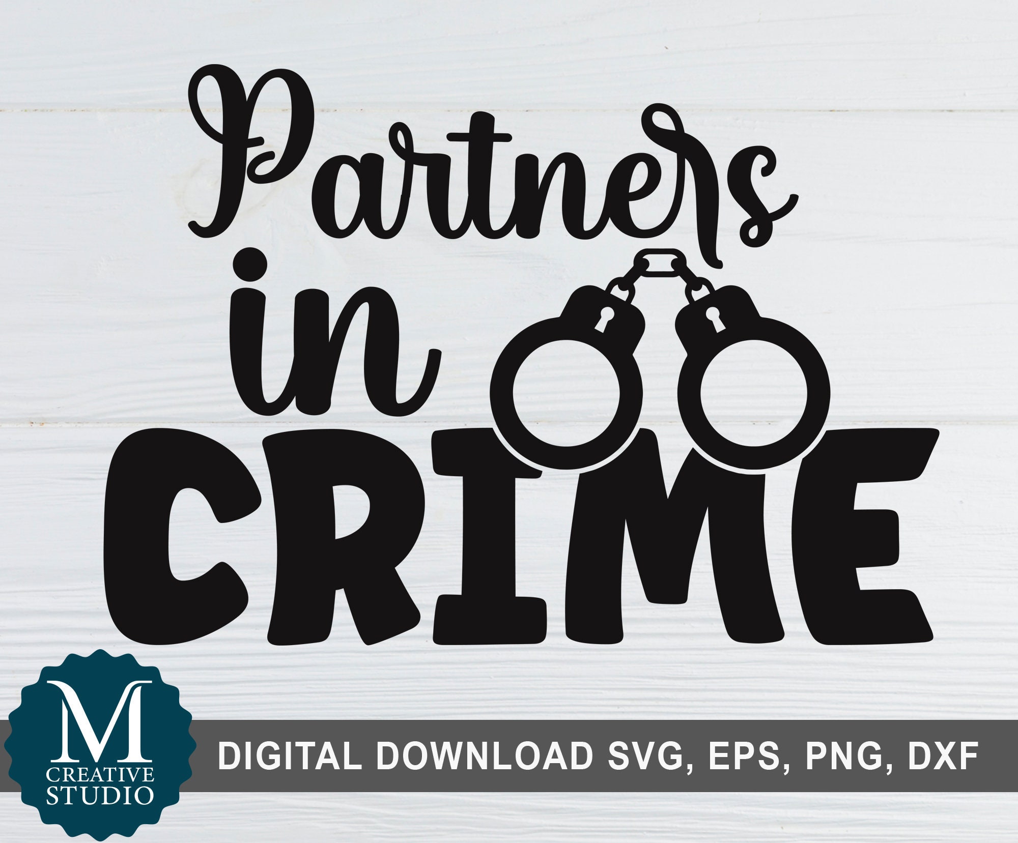 Partner in Crime SVG Eps Png Dxf Best friends svg | Etsy