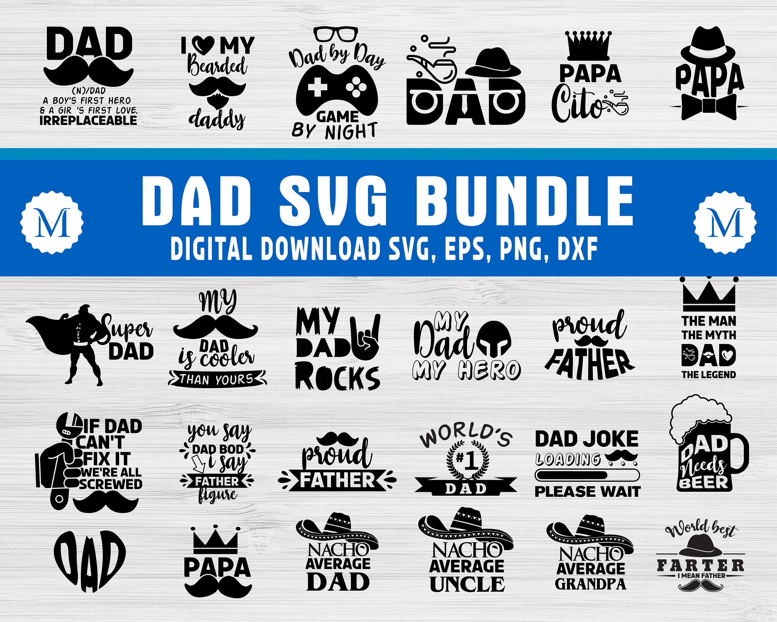 Download Dad svg bundle fathers day svg fathers day svg daddy svg | Etsy