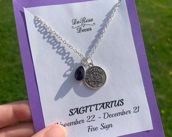 Sagittarius Zodiac Sign Necklace Astrology Necklace