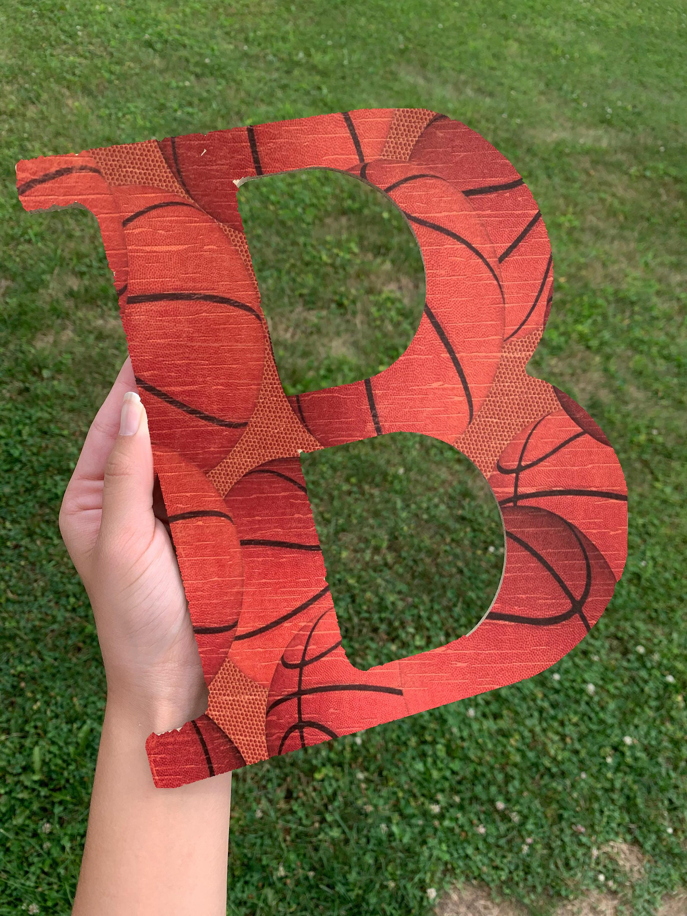 Basketball Print Custom Letters wooden Letters paper Mache - Etsy