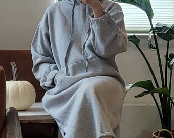 lounge dress with hood