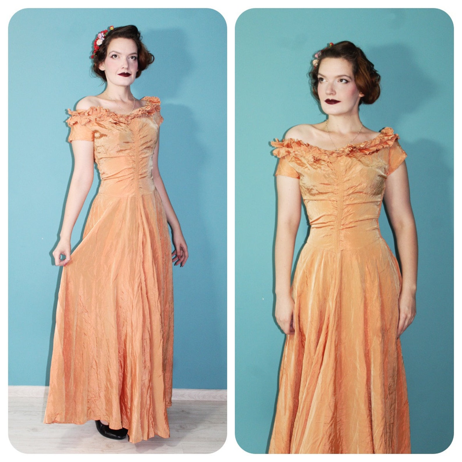 1940s evening gown