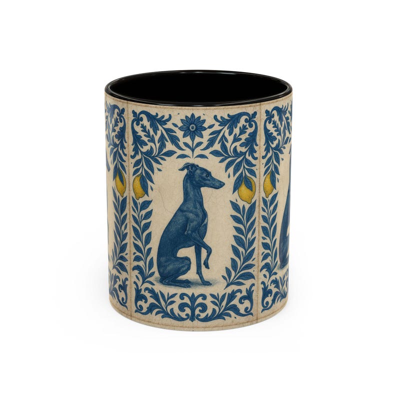 Italian greyhound Tile Pattern Mug | italian greyhound art christmas gift idea image 3