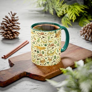 Taza de dragón barbudo, taza de café colorida para dueño de reptil, taza de té para lagarto, taza personalizada de dragón barbudo de mascota exótica, animal lindo imagen 9