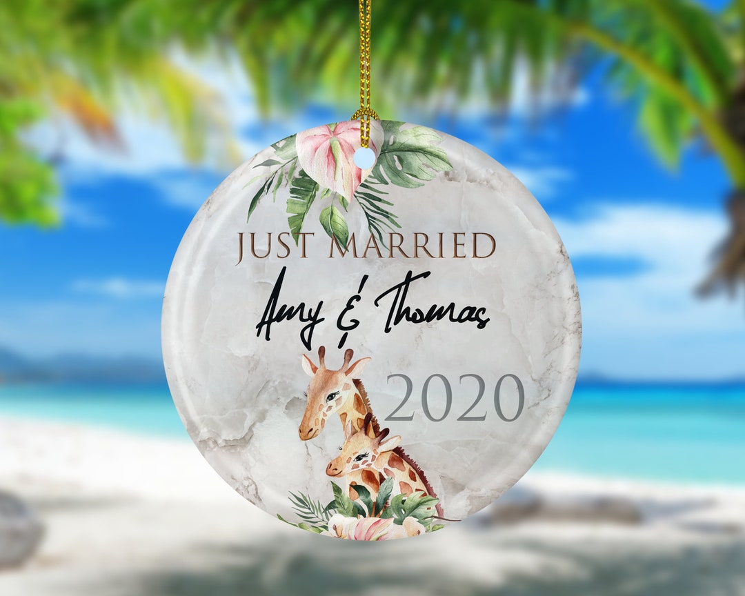 Tropical Wedding Wedding on the Beach Ceramic Ornaments - Etsy