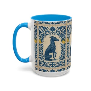 Italian greyhound Tile Pattern Mug | italian greyhound art christmas gift idea image 11