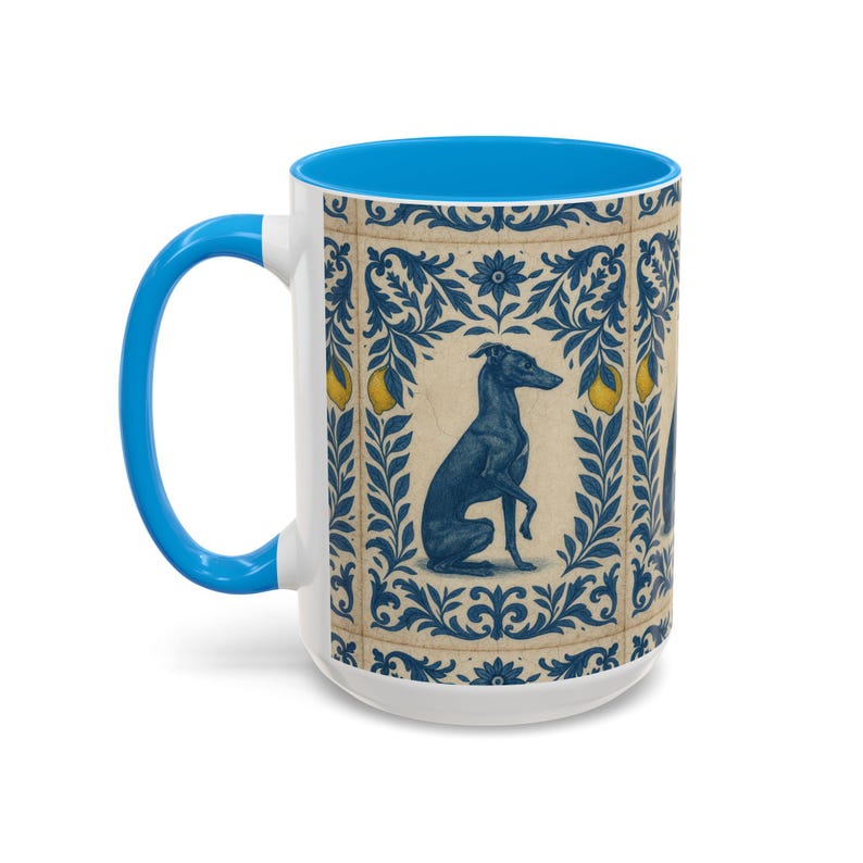 Italian greyhound Tile Pattern Mug | italian greyhound art christmas gift idea image 11