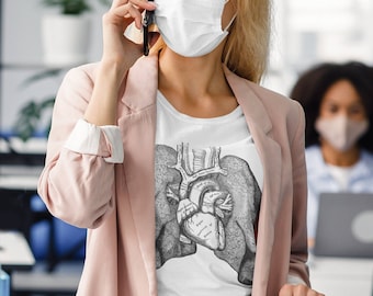 Vintage Lungs Shirt, Anatomical Lungs Tshirt, Anatomy T Shirt, Horror Tee, Vintage Medical Illustration, Short-Sleeve Unisex T-Shirt