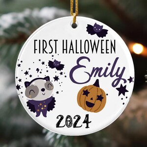 Personalised Baby&#39;s First Halloween,Pumpkin,Baby Gift,Ornaments,Custom Baby Halloween Ornament, Baby Pumpkin