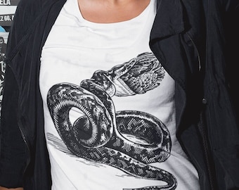 Snake Shirt Vintage Sketch  Unisex t-shirt,Reptile Shirt Witchy Things Snake Lover , Ball Python