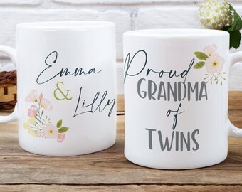 Proud Grandma Of Twins Coffee Mug, Nana Coffee Mug, Nana Mug, Grandma Coffee Cup, Twin Lover Mom Gift, Grandma Mug, Grandma Coffee Mug,