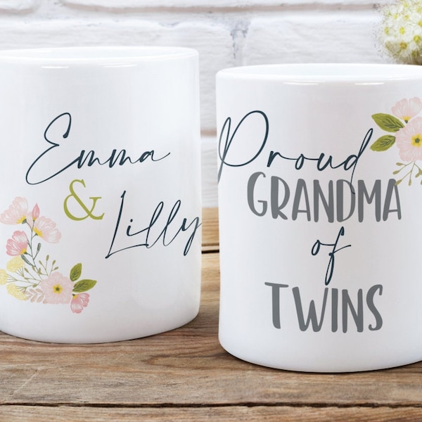 Proud Grandma Of Twins Coffee Mug, Nana Coffee Mug, Nana Mug, Grandma Coffee Cup, Twin Lover Mom Gift, Grandma Mug, Grandma Coffee Mug,